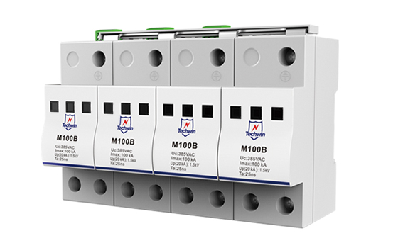 100KA DIN-rail Mounted Large Discharge Current AC Power SPD
