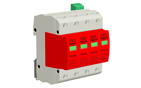 Type 2/Class C protection DIN-rail Pluggable AC surge protector