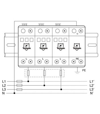 M100B Type 1 AC Power SPD 3+N